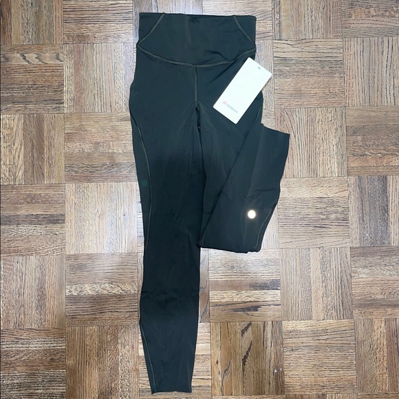 Lululemon athletica Base Pace High-Rise Crop 25” Women’s 2 NWT Dark Olive Color - Picture 1 of 6